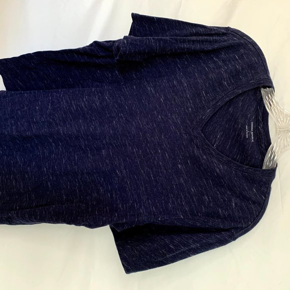 Navy Heather V Neck Tee - Picture 4 of 4